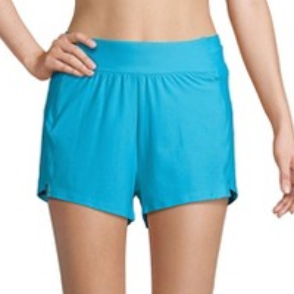 Lands' End Petite 3-Inch Modest Swim Shorts with Attached Panty